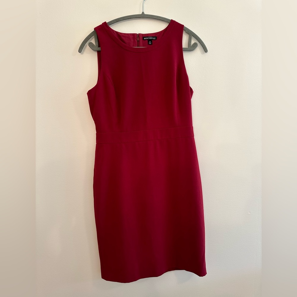 J.Crew Mercantile dark pink / reddish work dress